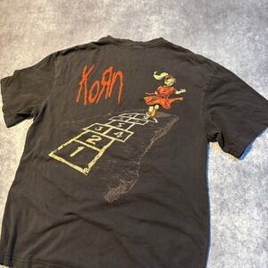 Korn Follow the Leader T Shirt Men's Loose Fit Graphic Tee Black H&M